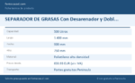 Ficha técnica SEPARADOR DE GRASAS Con Desarenador y Doble Deflactor