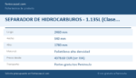 Ficha técnica SEPARADOR DE HIDROCARBUROS - 1.135L (Clase I) 10 L/S con by-pass y rea